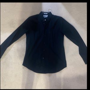 Mens black button down